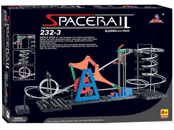 SpaceRail Tor Dla Kulek - Level 3 (8 metrów) Kulkowy Rollercoaster - Spacerail