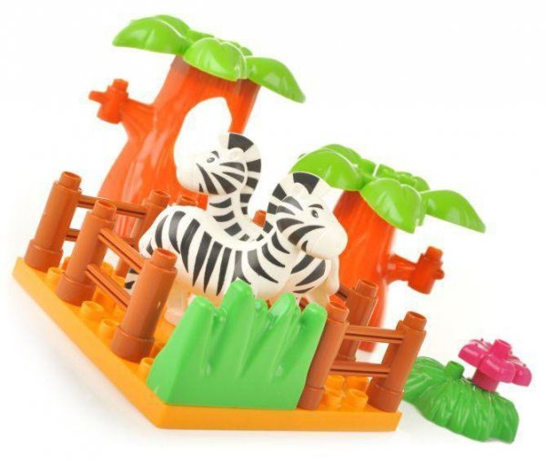 Edukacyjne Klocki - Duże ZOO - Ponad 110 Elementów Zestaw 1