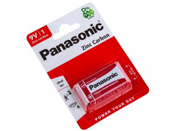 Bateria Cynkowo-węglowa Panasonic 9V 6F22 - Blister 1 Szt - Panasonic