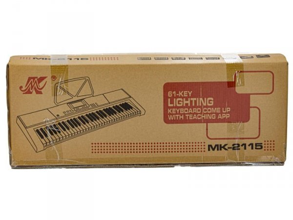 Keyboard MK-2115 Organy, 61 Klawiszy, Zasilacz, Podświetlane Klawisze - Meike