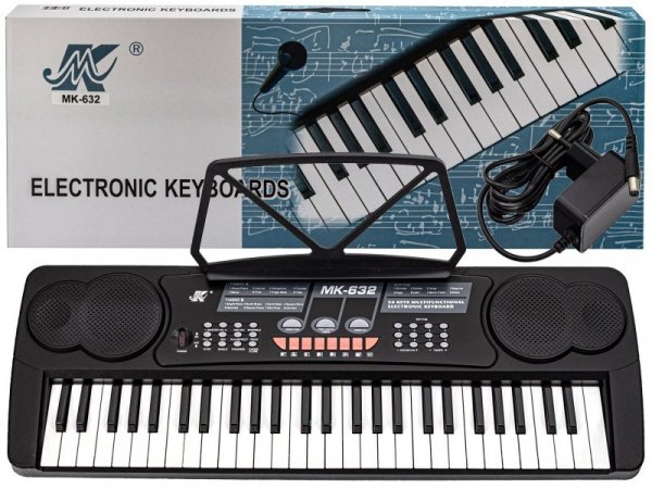 Keyboard Organy 54 Klawisze Zasilacz Mikrofon MK-632 - Meike