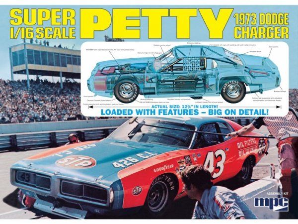 Model Plastikowy - Samochód 1:16 Richard Petty 1973 Dodge Charger - MPC