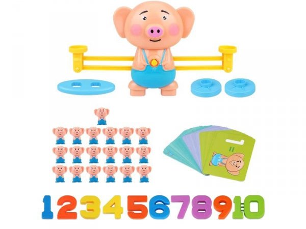 Gra Nauka Liczenia - Równoważnia Waga Szalkowa Świnka - Piggy Balance