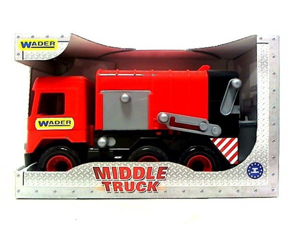 WADER WADER Middle Truck śmieciarka czerwona 32113 21137
