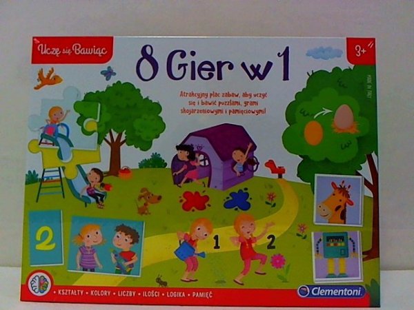 CLEMENTONI - ZABAWKI CLE Uczę się bawiąc! Zestaw eduk.gier 8w1 50089
