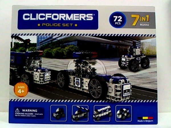 CLICFORMERS - KLOCKI CLICS Clicformers 70el Policja 7w1 802002