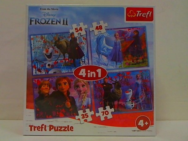 TREFL PUZZLE 4w1 Podróż w nieznane/ Disney Frozen2 34323