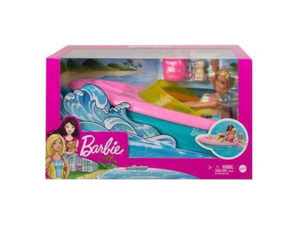 MATTEL Barbie zestaw lalka + motorówka GRG30 /1