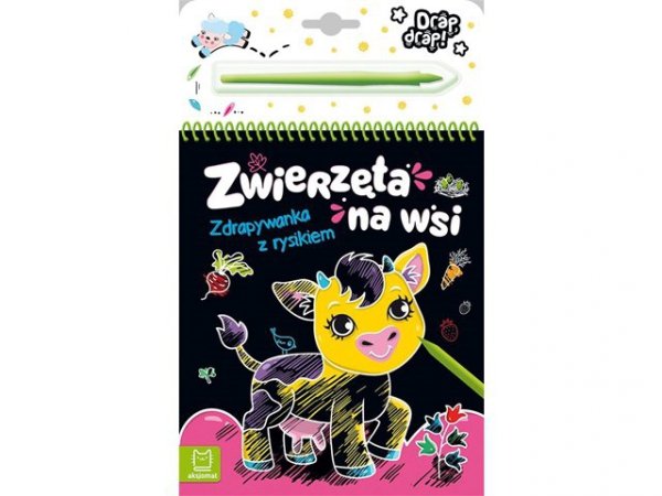 AKSJOMAT Zdrapywanka z rysikiem Zwierzęta na wsi 32663