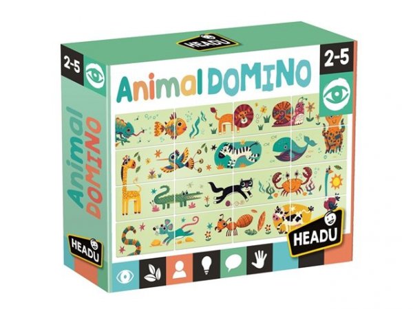 HEADU HEADU Domino zwierzęta wiek 2-5 23684