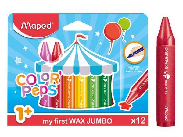 CX DYSTRYBUCJA - MAPED CREATIV kredki świecowe Jumbo 12szt/op 861311