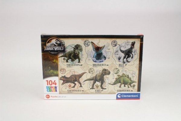 CLEMENTONI CLE puzzle 104 SuperKolor Jurassic World 27179