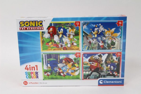 CLEMENTONI - PUZZLE CLE puzzle 4w1 SuperKolor Sonic 21522