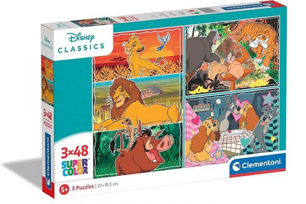 CLEMENTONI - PUZZLE CLE puzzle 3x48 SuperKolor Disney Animals 25285