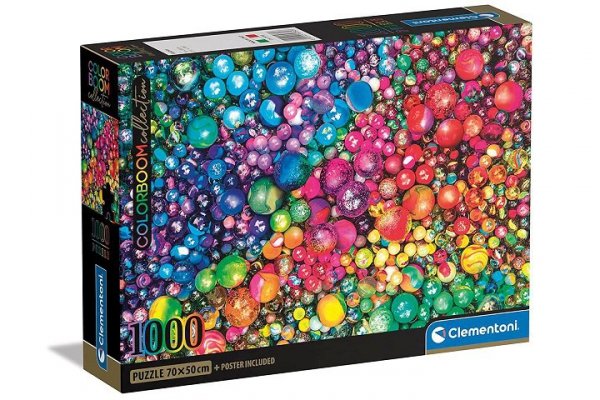 CLEMENTONI - PUZZLE CLE puzzle 1000 Compact Colorboom Marbles 39780