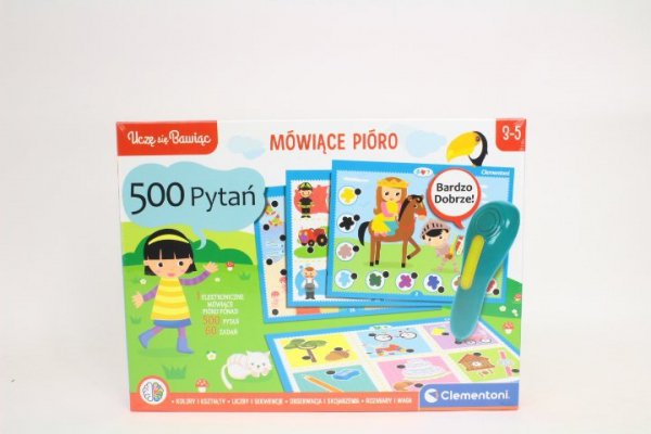 CLEMENTONI - ZABAWKI CLE Uczę się bawiąc! Mówiące pióro 500 pytań 50782