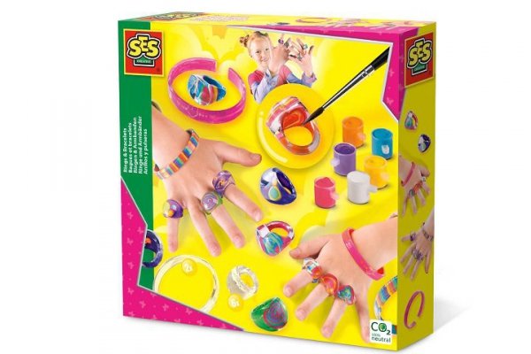 SES CREATIVE SES Tęczowe pierścionki i bransoletki 01007 10072