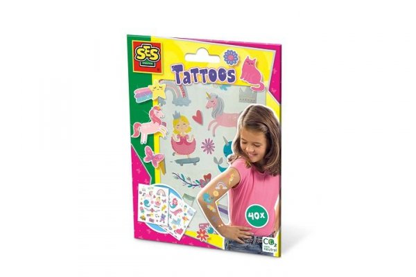 SES CREATIVE SES Tatuaże dla dziewczynek 40szt 14673 46733