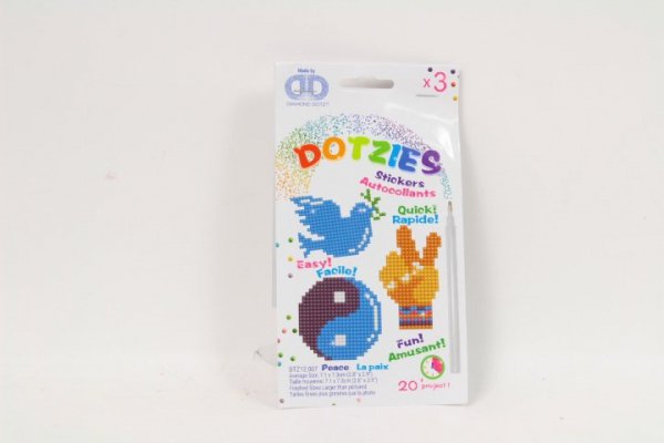DANTE Diamond Dotz peace- 3pak naklejki 45751
