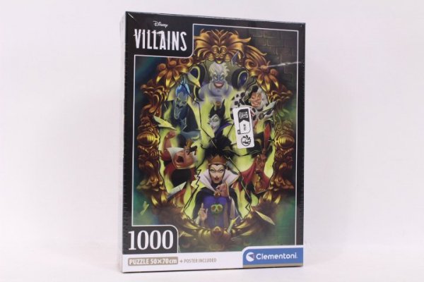 CLEMENTONI CLE puzzle 1000 Compact Disney Villains 39812
