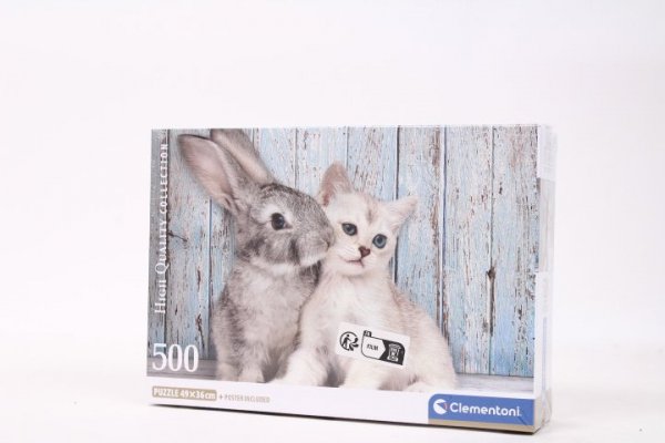 CLEMENTONI - PUZZLE CLE puzzle 500 Compact Cat _ Bunny 35539