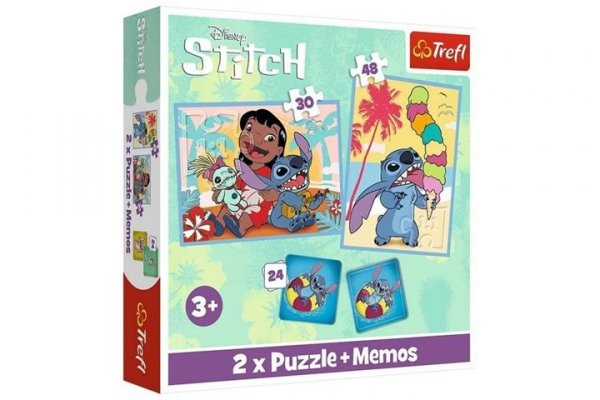 TREFL PUZZLE 2w1+memos Wesoły dzień Lilo_Stitch 93585