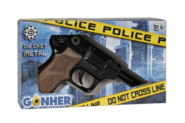 GONHER - PIST. NA SPŁONKĘ GONHER pistolet metalowy policjanta 124/6 12465