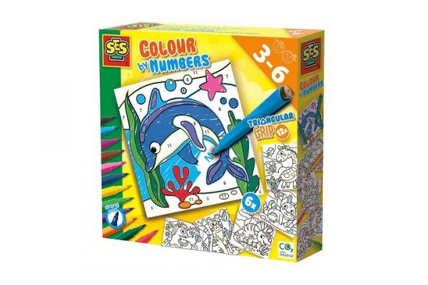 SES CREATIVE SES Kolorow.według liczb Trójk.uchwyt 14690 46900