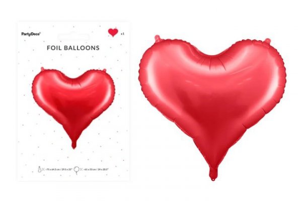 PARTYDECO Balon foliowy Serce 75x645cm czerw.05587