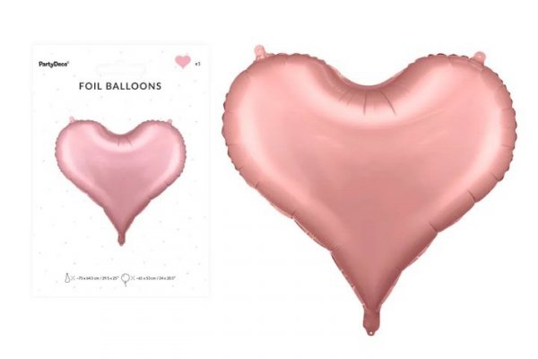 PARTYDECO Balon foliowy Serce 75x645cm j.róż 05464