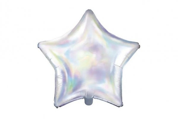 PARTYDECO Opalizujący balon foliowy Gwiazdka 48cm 20329