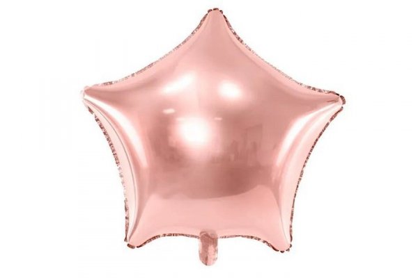 PARTYDECO Balon foliowy Gwiazdka 48cm różowe złoto 00343