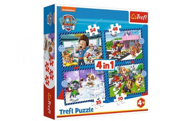 TREFL PUZZLE 4w1 Psie sprawy/Viacom PAW Patrol 34650