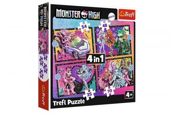 TREFL PUZZLE 4w1 Elekryzujący dzień Monster High 34655