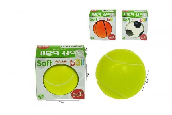 HIPO Piłka miękka 6cm 3kol HC0216 45987
