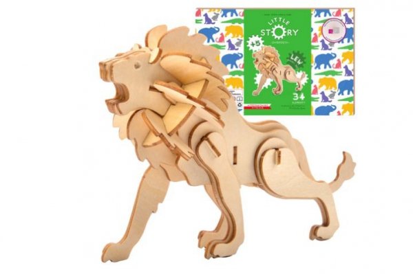 NICE IDEA Puzzle drewniane model 3D Lew D011 07583