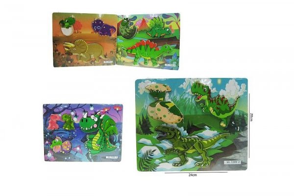 HIPO Puzzle dinozaury 20x24cm 4rodz HPAW03 44218
