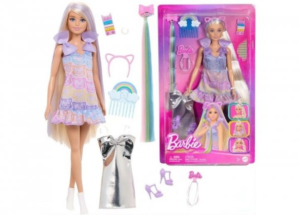 MATTEL Barbie zabawa włosami blondynka lalka+akc JCT72 /6