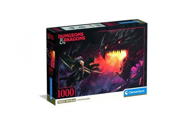 CLEMENTONI - PUZZLE CLE puzzle 1000 Compact Dungerons_Dragons 39960