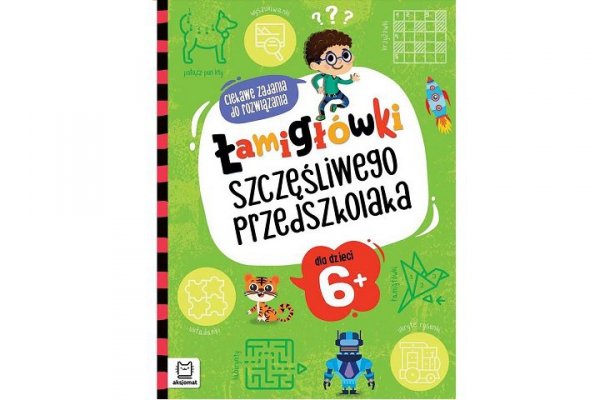 AKSJOMAT Łamigłówki szczęśl.przedszk.Ciek.zadania 6+ 39709