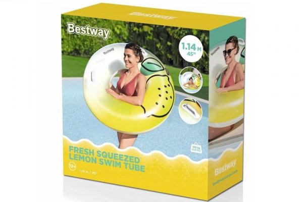 BESTWAY Koło dmuchane 114cm cytrynka B36448 63447