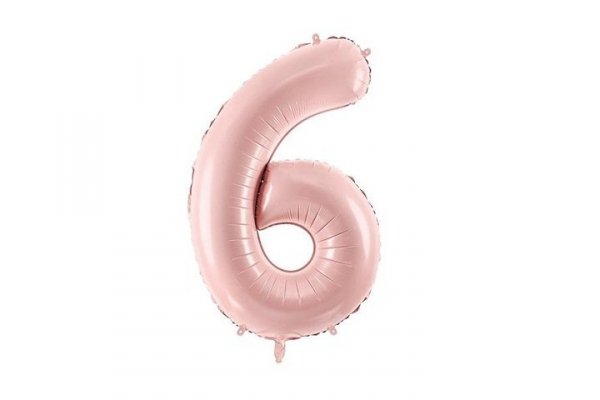 PARTYDECO Balon fol.Cyfra 6 72cm j.róż 34389