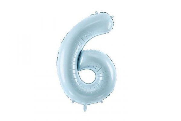 PARTYDECO Balon fol.Cyfra 6 72cm j.nieb.34785