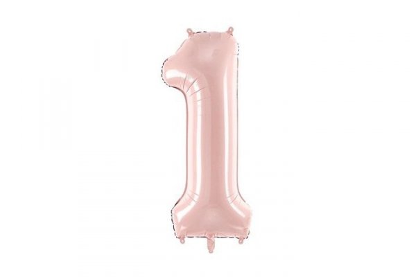 PARTYDECO Balon fol.Cyfra 1 72cm j.róż 34181