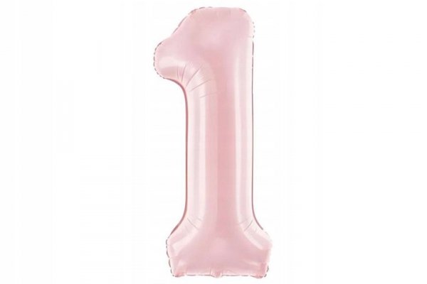 PARTYDECO Balon fol.Cyfra 1 86cm j.róż 76136