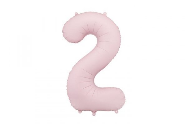 PARTYDECO Balon fol.Cyfra 2 86cm j.róż 76143