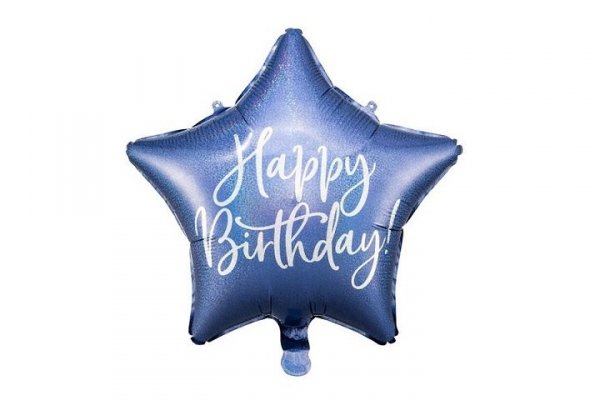 PARTYDECO Balon fol.HappyBirthday 40cm granat 70919