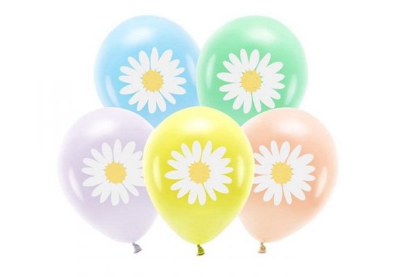 PARTYDECO Balony Eco 30cm Stokrotki mix A5 62580