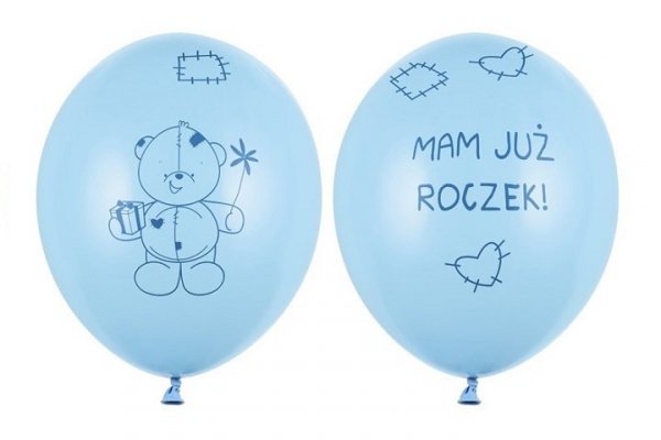 PARTYDECO Balony 30cm Miś mam już... P. BabyBlue A6 97055