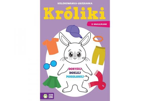 ZIELONASOWA Kolorowanka ubieranka Króliczki  98467